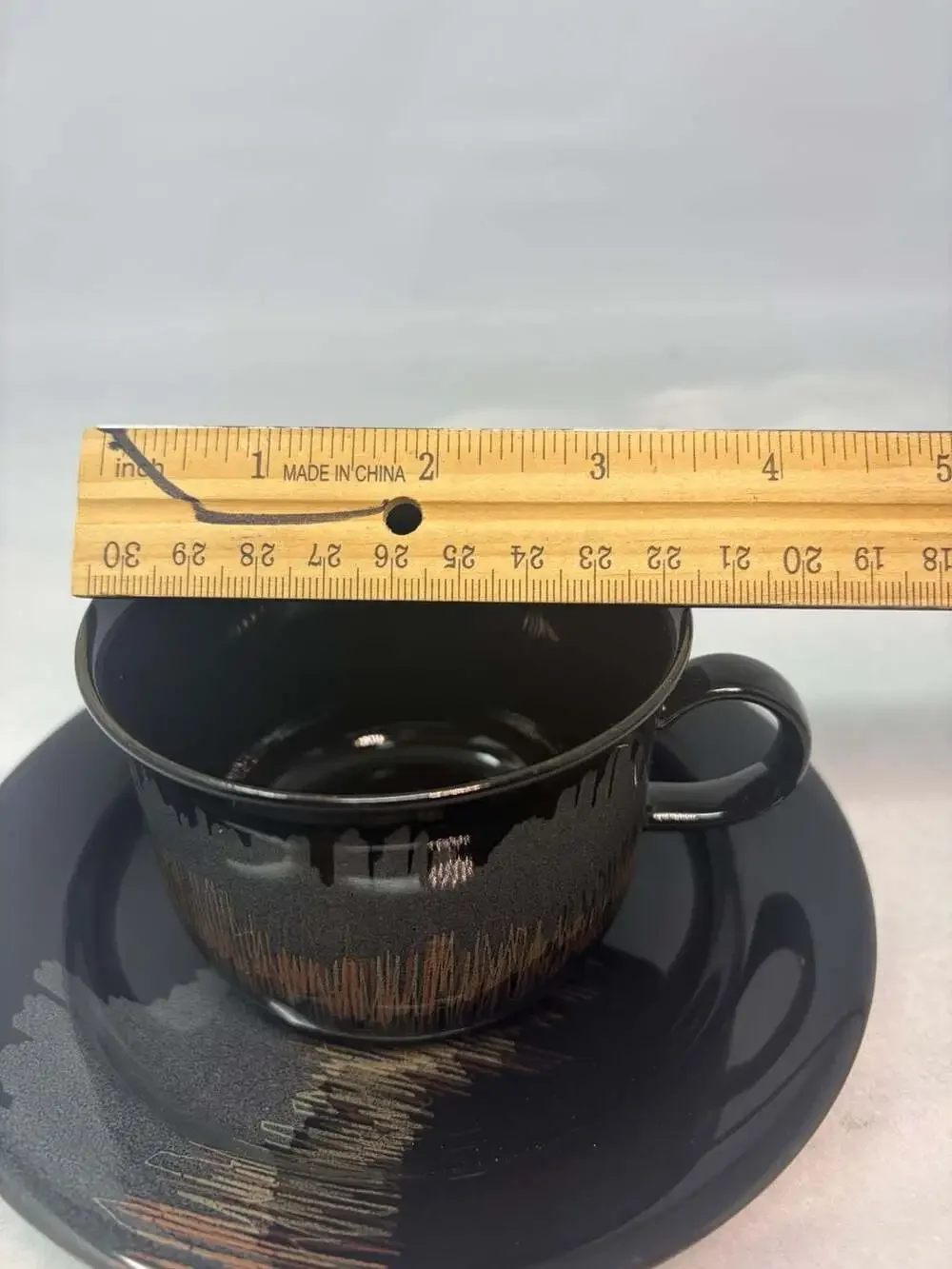 Vintage Arabia Finland Aurora Borealis Arctica Coffee Cup and Saucer Set mint